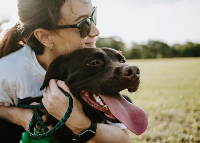 happier with her dog